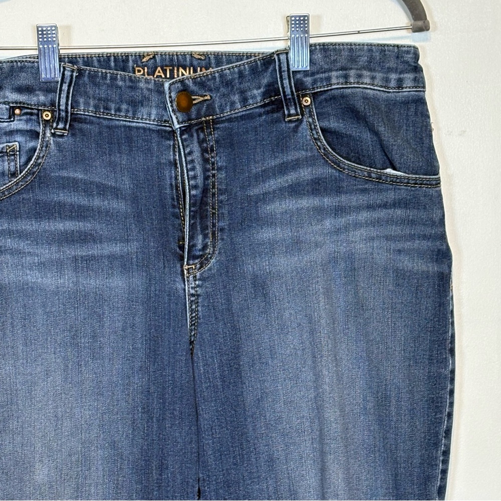 Chico's Platinum Straight-Leg Jeans in Dark Blue Wash